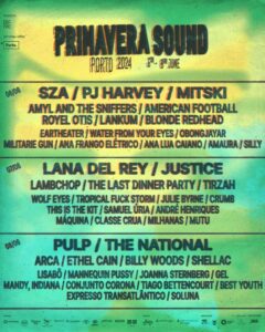 cartaz e lineup do primavera sound porto 2024