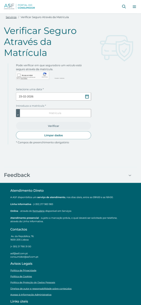 saber se carro tem seguro ASF